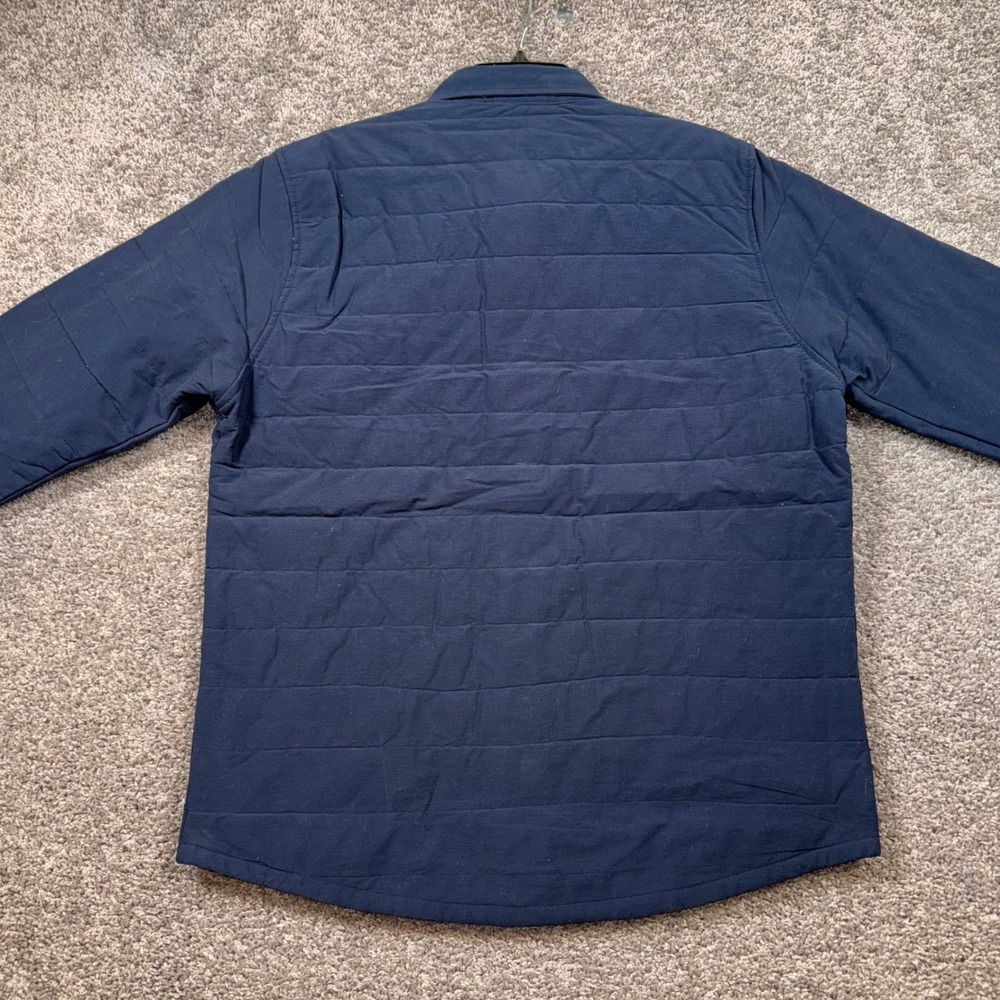 Tailor Vintage Mens Navy Quilted Snap Front Shirt Jacket AIROTEC Luxe Large NEW - Picture 10 of 11